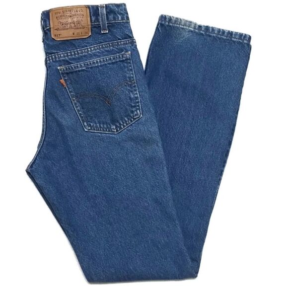 Levi's 517 90s Orange Tab Mid-Wash High Waisted Bootcut Wedgie Jeans - Picture 3 of 16